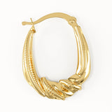 Textured Vintage Hoop Earrings