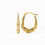Textured Vintage Hoop Earrings