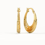 Triple Band Hoop Earrings