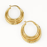 Triple Band Hoop Earrings