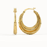 Triple Band Hoop Earrings