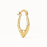 Tiny Heart Hoop Earrings