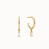 Baguette Lab Diamond Hoops - BRENNMORE