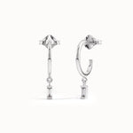 Baguette Lab Diamond Hoops for Women - BRENNMORE 