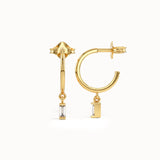 Baguette Lab Diamond Hoops for Women - BRENNMORE 