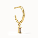 Baguette Lab Diamond Hoops - BRENNMORE