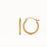 Small Rope Hoop Earrings