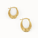 Twisty Band Hoop Earrings