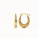 Twisty Band Hoop Earrings