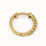 Pave Lab Diamond Hoop Earirngs - BRENNMORE 