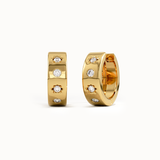 Star Dome Hoop Earrings