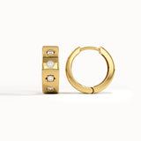 Star Dome Hoop Earrings - view 3