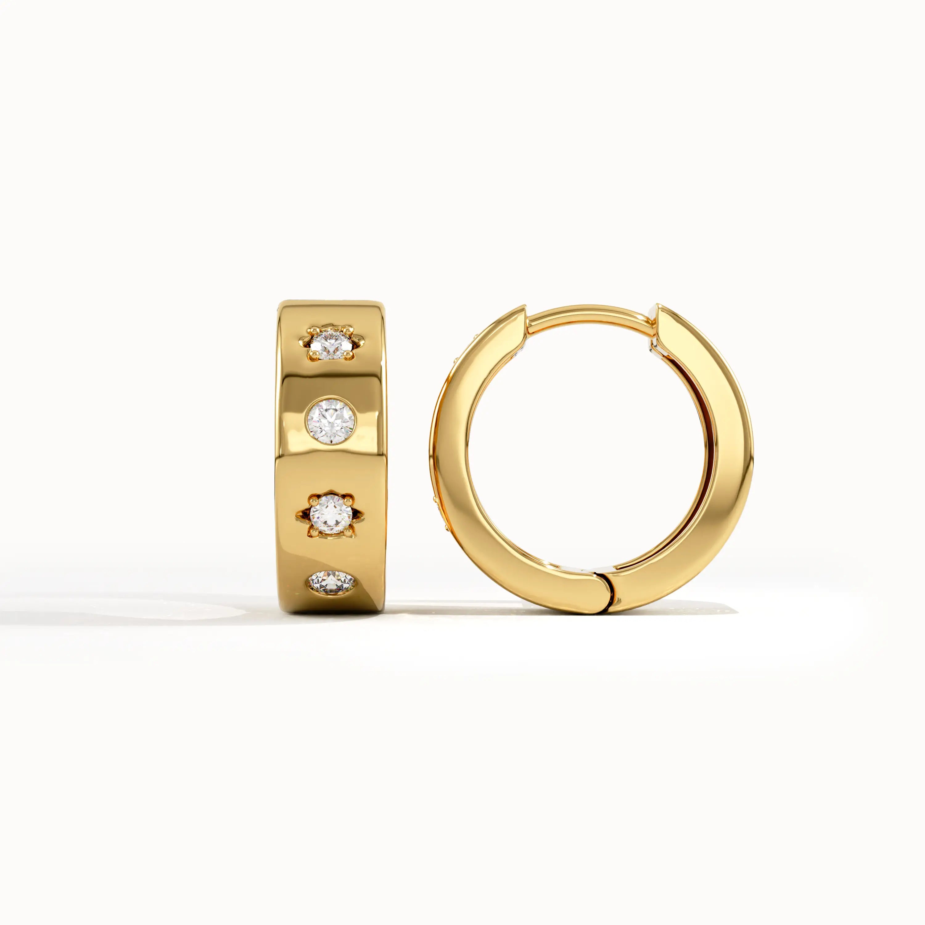 Star Dome Hoop Earrings - view 3