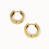 Star Dome Hoop Earrings