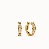 Unique Pave Huggie Earrings