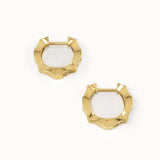 Unique Pave Huggie Earrings