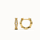Unique Pave Huggie Earrings