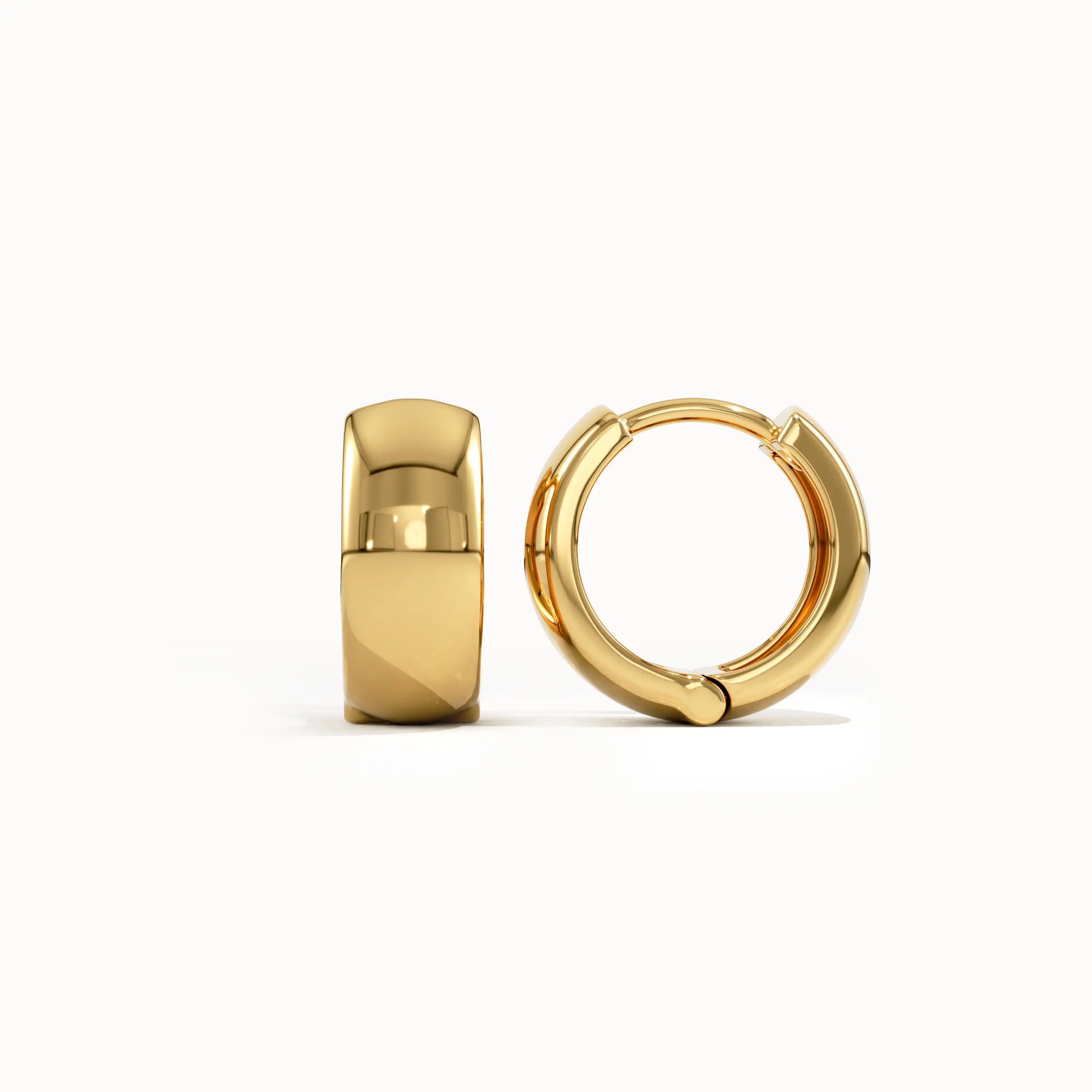 Plain Dome Hoop Earrings - BRENNMORE 