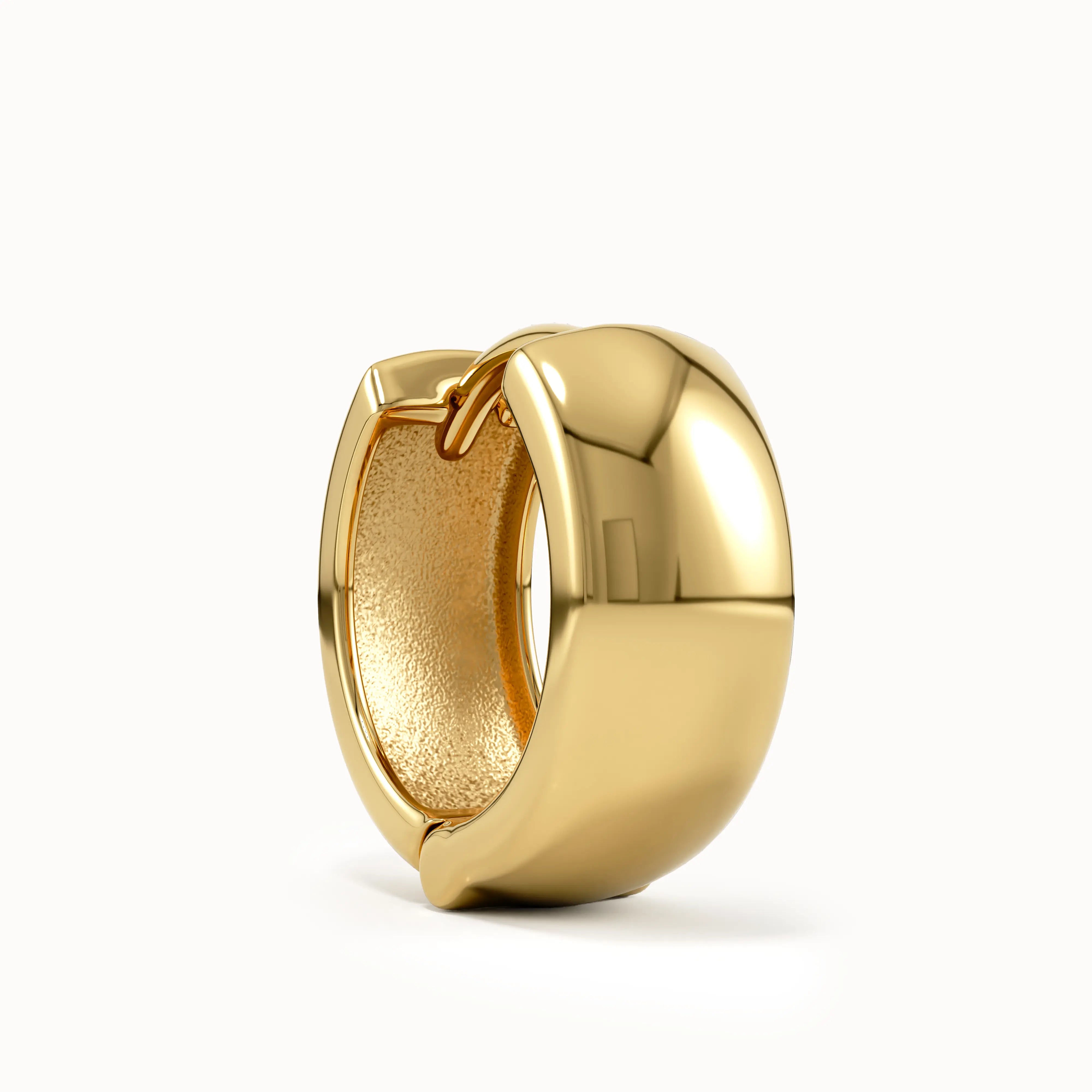 Plain Dome Hoop Earrings - BRENNMORE