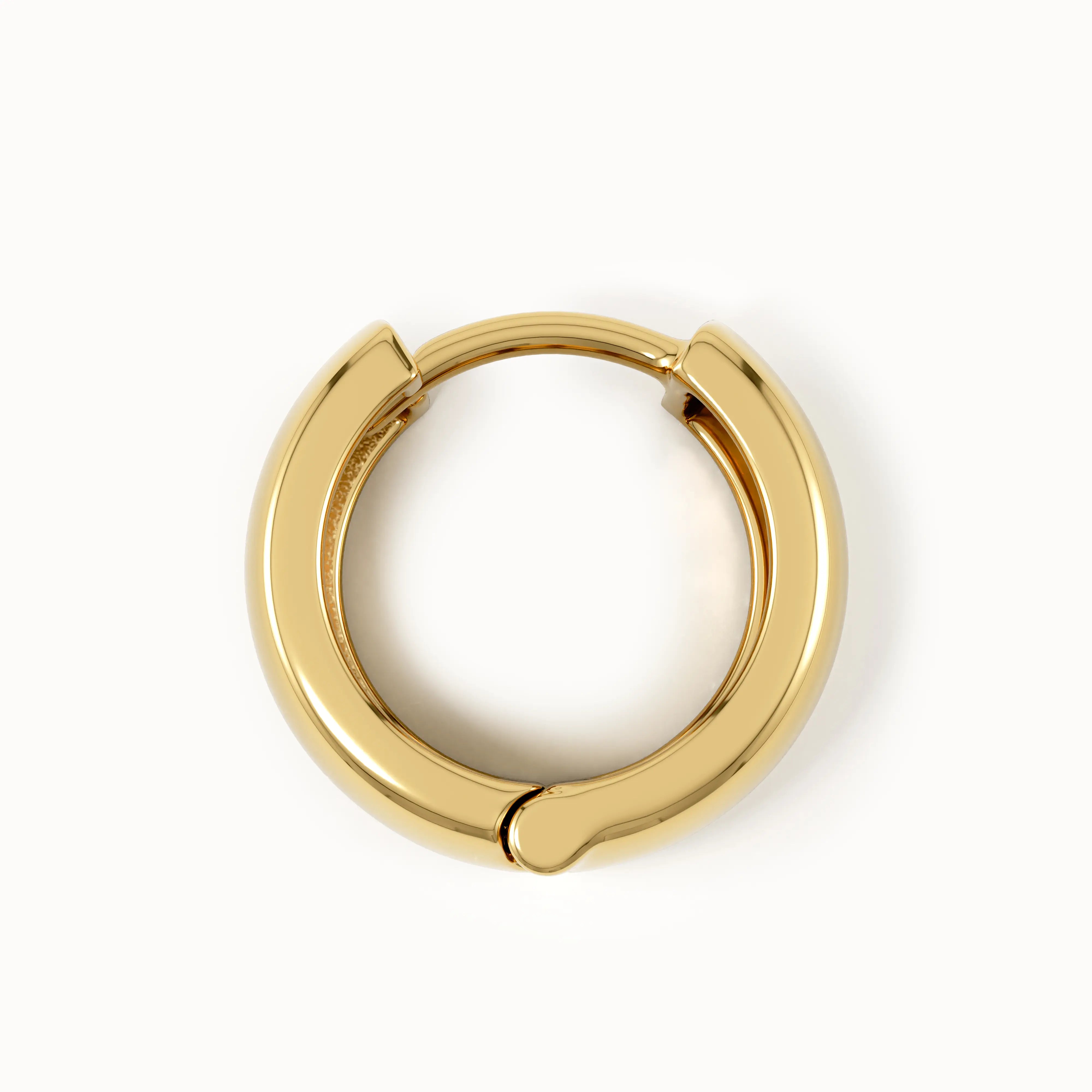Plain Dome Hoop Earrings - BRENNMORE