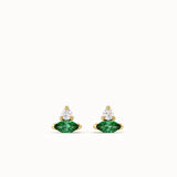 Toi et Moi Emerald Stud Earrings