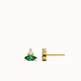 Toi et Moi Emerald Stud Earrings