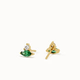 Toi et Moi Emerald Stud Earrings