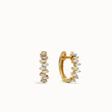 Baguette Lab Diamond Hoop Earrings