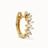 Baguette Lab Diamond Hoop Earrings