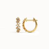Baguette Lab Diamond Hoop Earrings