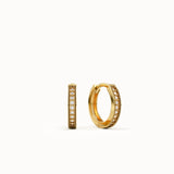 Channel Set Hoop Earrings