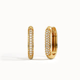 Pave Lab Diamond Hoop Earrings