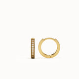 Channel Set Hoop Earrings