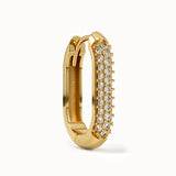 Pave Lab Diamond Hoop Earrings - BRENNMORE