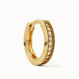 Channel Set Hoop Earrings