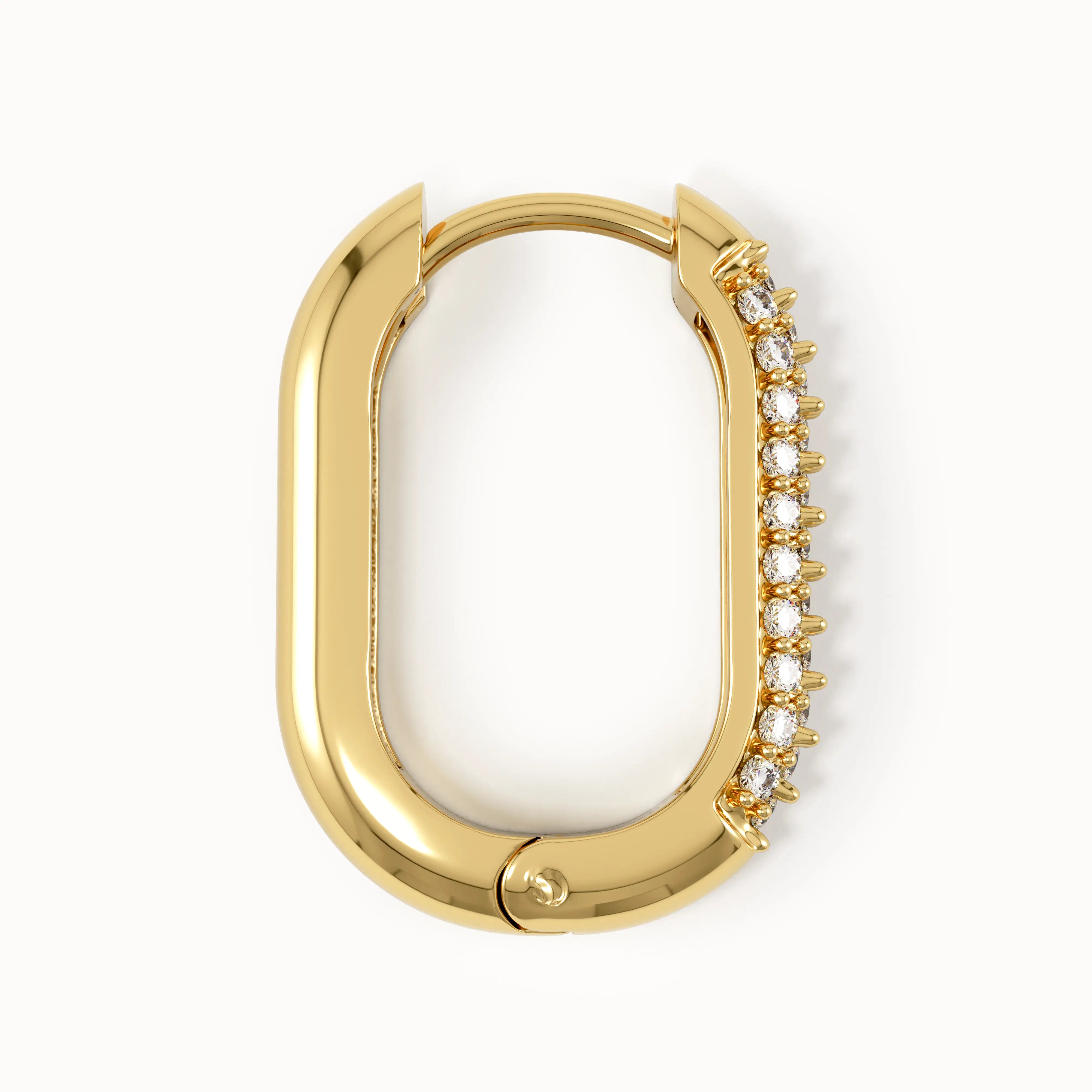 Pave Lab Diamond Hoop Earrings - BRENNMORE