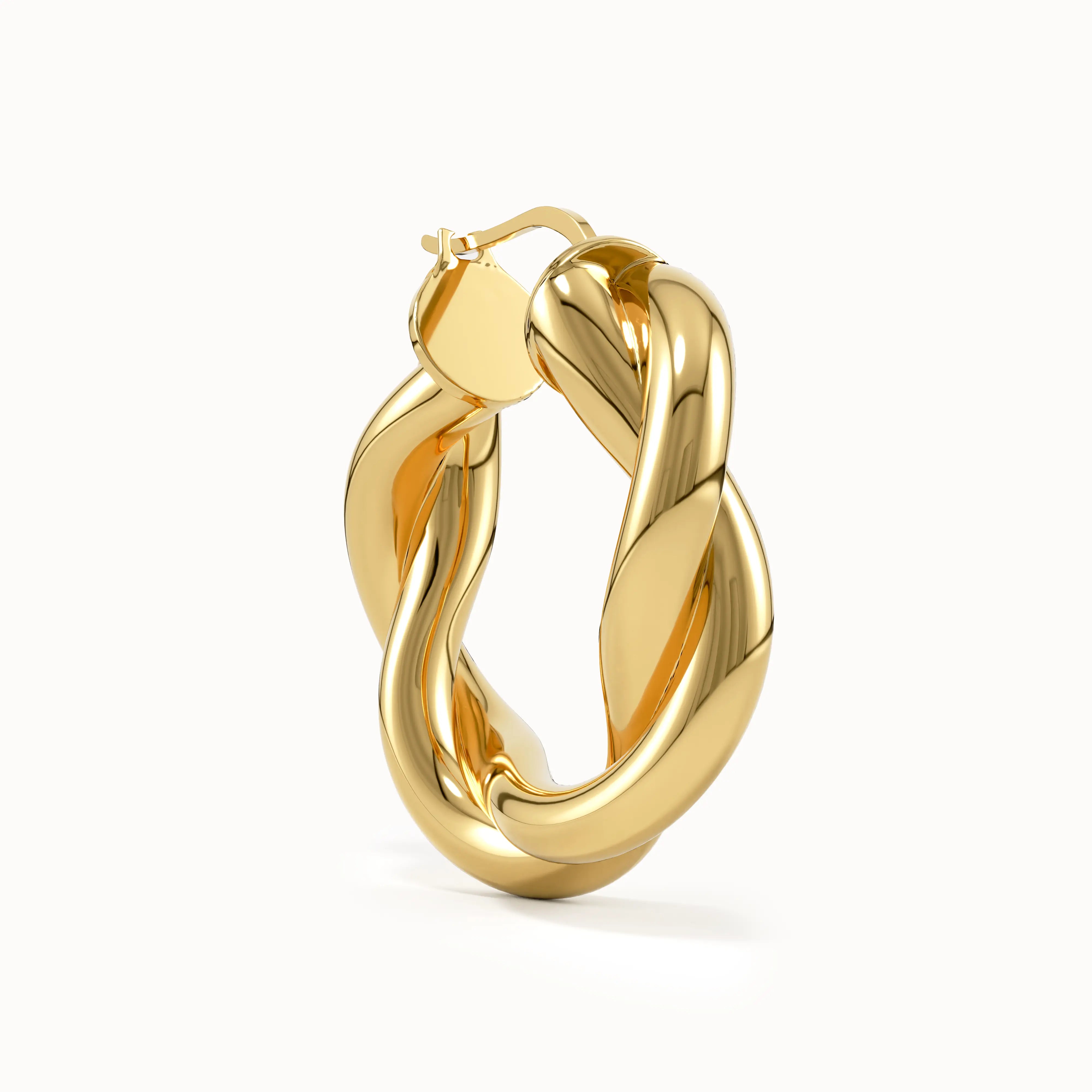 14k Gold Twist Rope Earrings - BRENNMORE