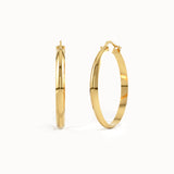 14k Gold Large Hoop Earrings - BRENNMORE 