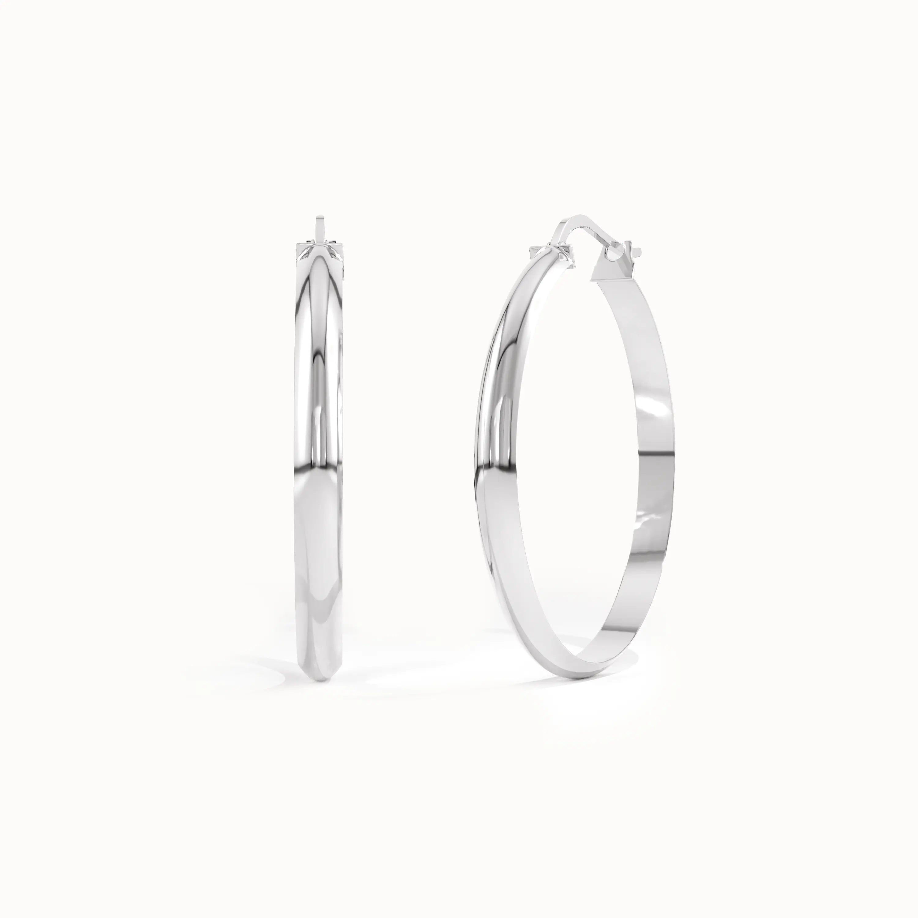 14k Gold Large Hoop Earrings - BRENNMORE 