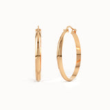 14k Gold Large Hoop Earrings - BRENNMORE 