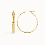 14k Gold Large Hoop Earrings - BRENNMORE 