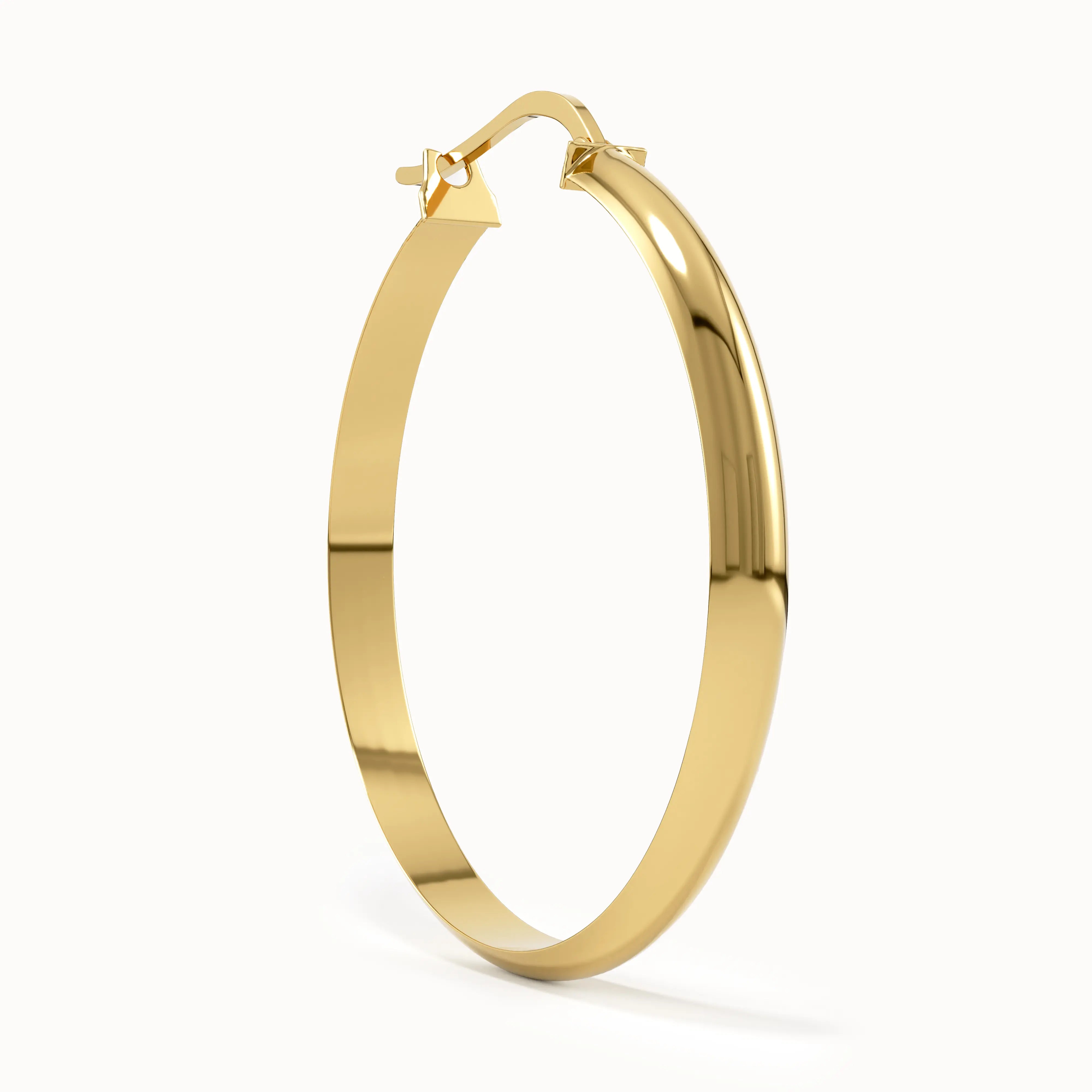 14k Gold Large Hoop Earrings - BRENNMORE