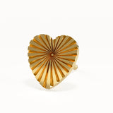 Textured Heart Stud Earrings