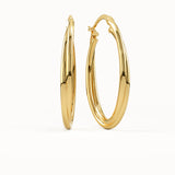 Double Band Oval Hoop Earrings