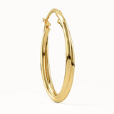 Double Band Oval Hoop Earrings