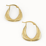 Ribbed Band Hoop Earrings