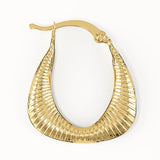 Ribbed Band Hoop Earrings