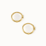 Bezel Lab Diamond Hoop Earrings - BRENNMORE
