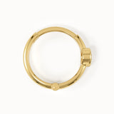 Bezel Lab Diamond Hoop Earrings - BRENNMORE