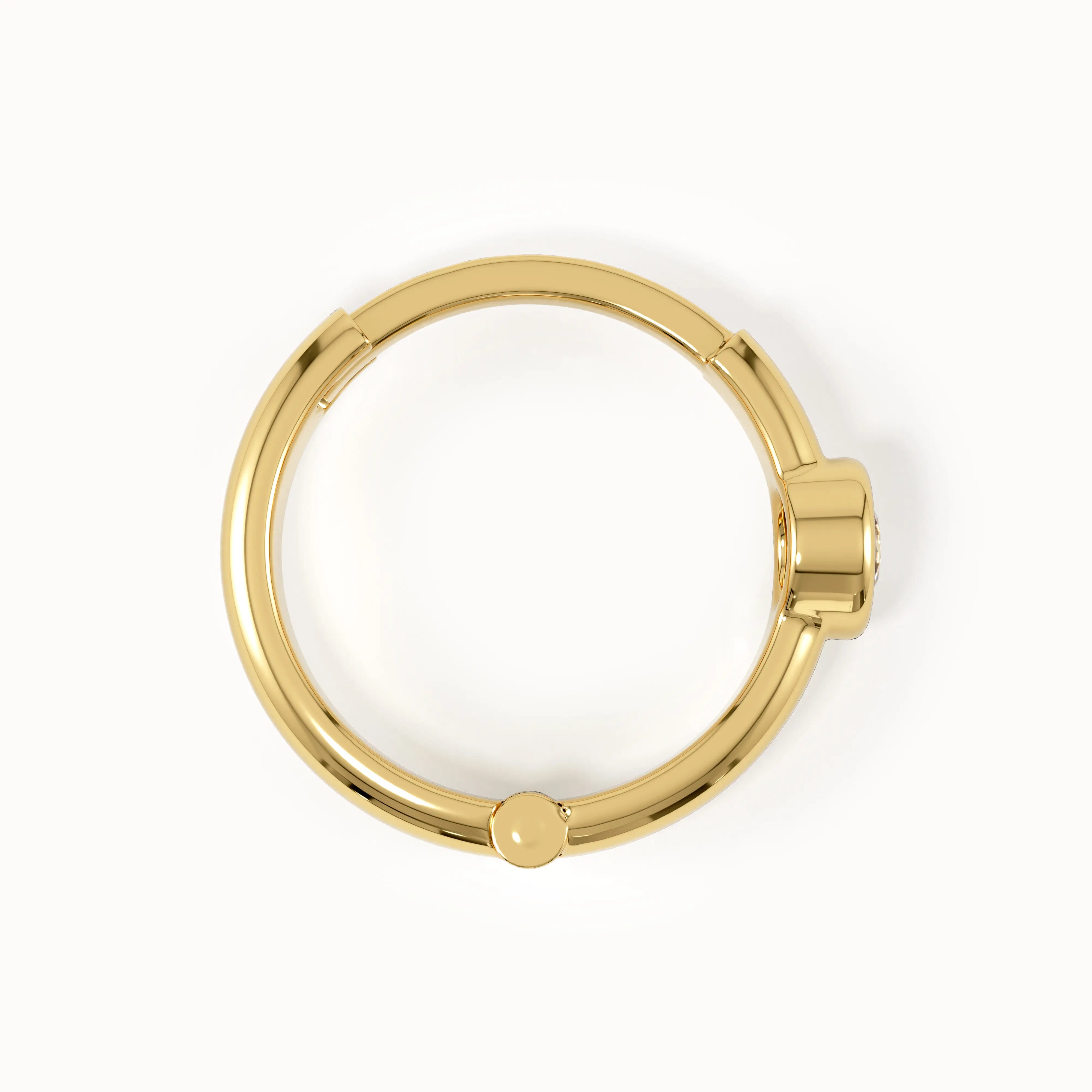 Bezel Lab Diamond Hoop Earrings - BRENNMORE